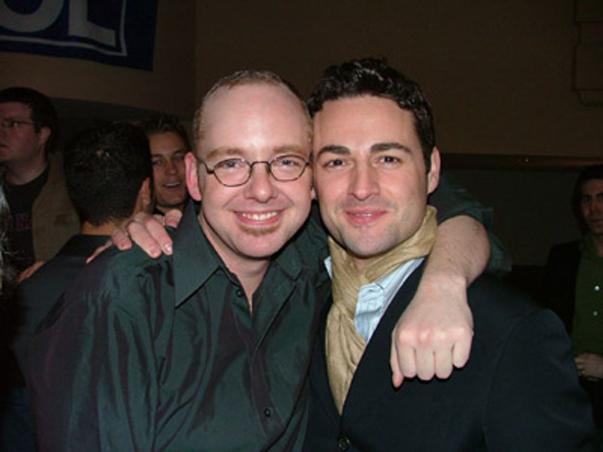 Producer, Jamie McGonnigal and Max Von Essen (currently in
Finian's Rainbow) at 