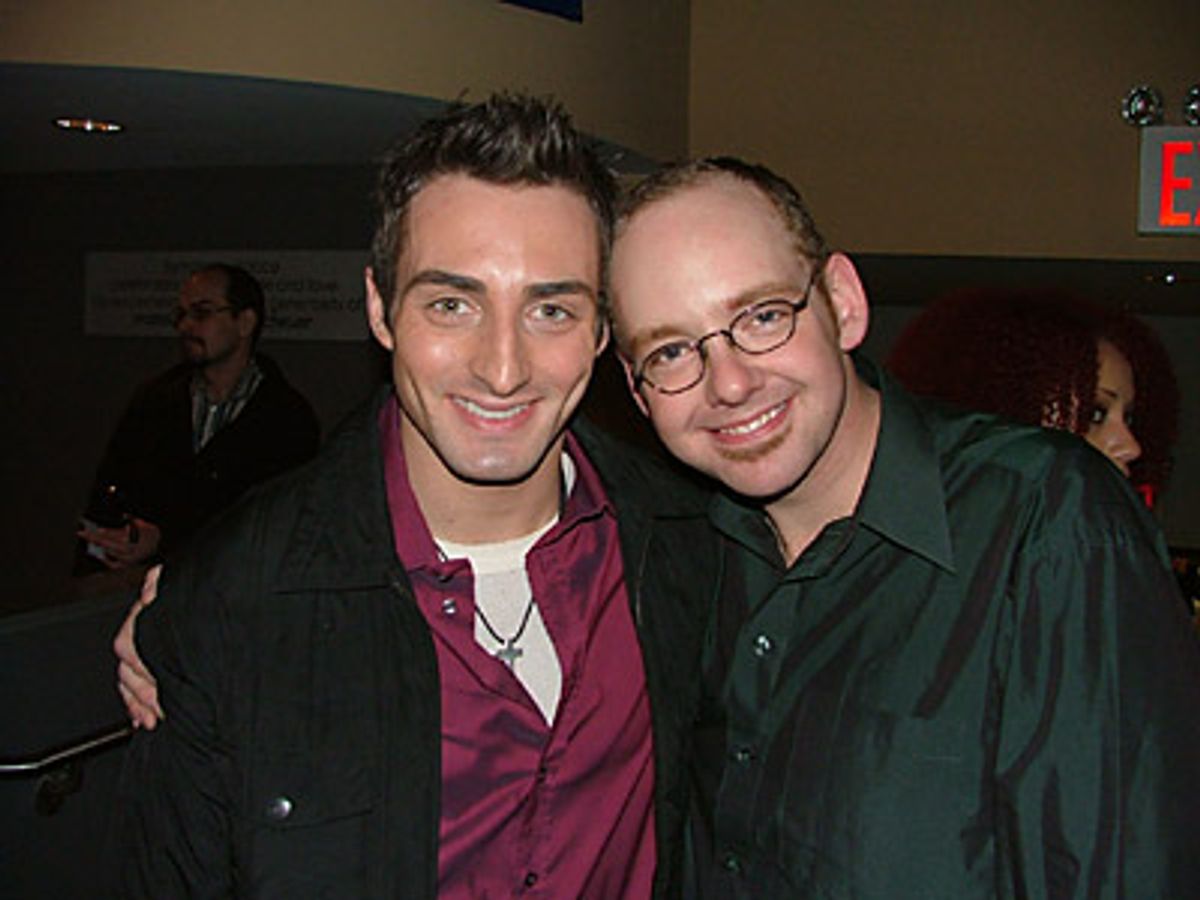 Scott Nevins, host of both Scott Nevins Presents at Therapy on Monday Nights
and 'On The Boards' on BroadwayWorld.com and Jamie who will directing
BroadwayWorld.com's 'Standing Ovations' on May 23rd  at 