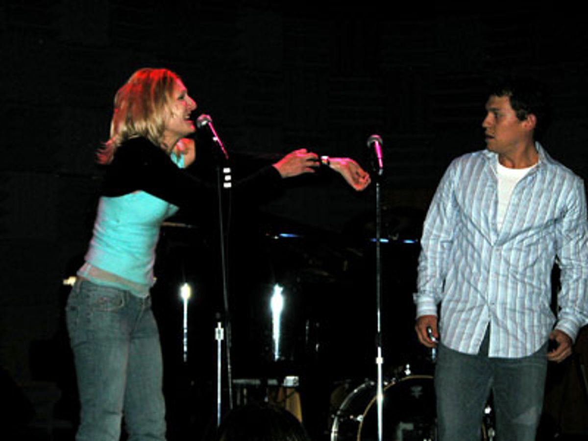 Becca Ayers and Miguel Cervantes share a love they
can never destroy as they sing Mine, All Mine. at 