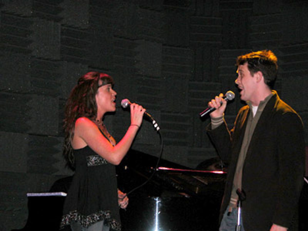 Sharing the Joe's Pub stage again are Jenna Leigh Green
and Michael Arden (both from BARE) singing the
beautiful duet from Once On This Island, 'Forever Yours' at 