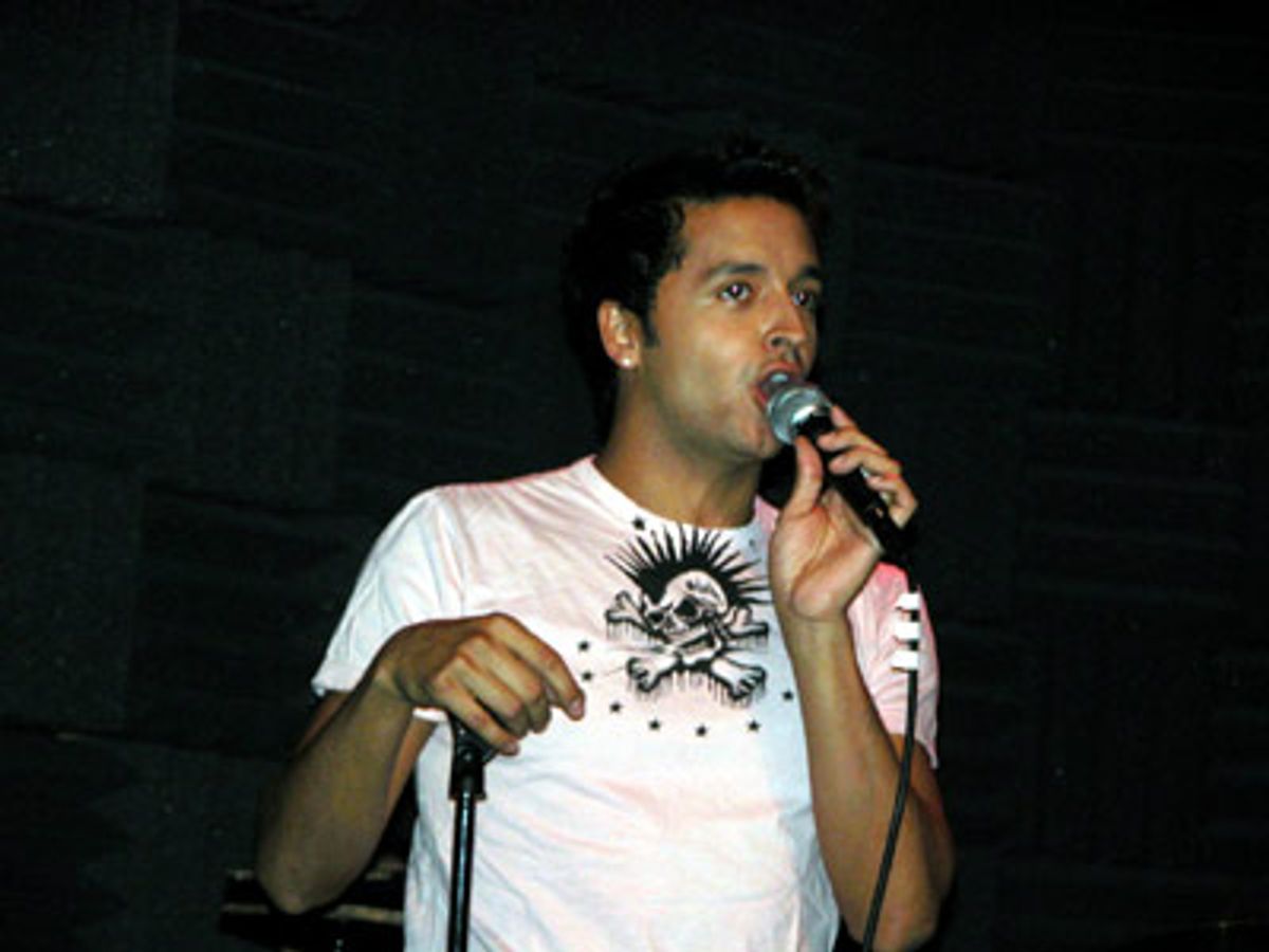 Jai takes over the stage and talks about how it 'sucks to
to be single' in New York City... at 