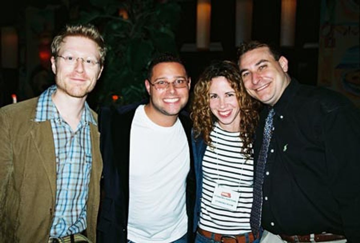 Anthony Rapp, Seth Fradkoff (Columbia Pictures),
Sabrina Laufer (Columbia Pictures) and
BroadwayWorld's Senior Editor Craig Brockman at 