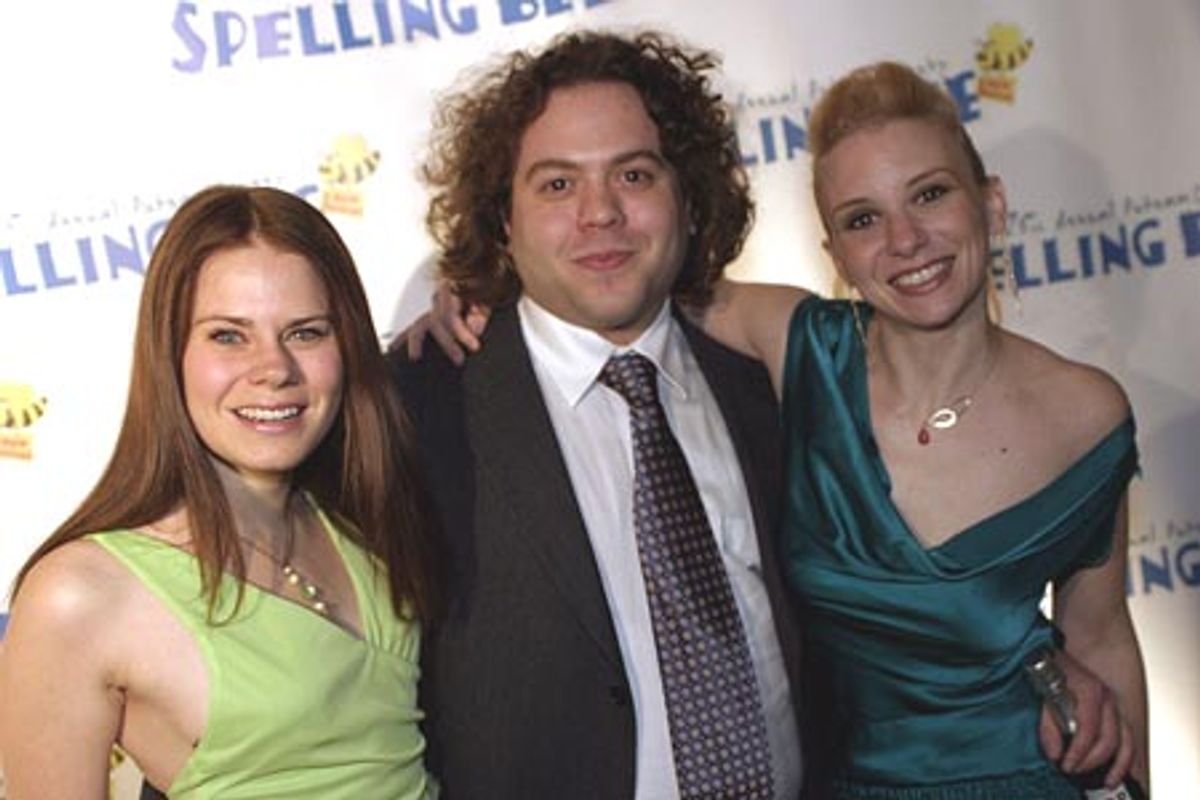 Celia Keenan-Bolger ('Olive Ostrovsky'), Dan Folger and Sarah Saltzberg ('Logainne Schwartzandgrubenierre') at 
