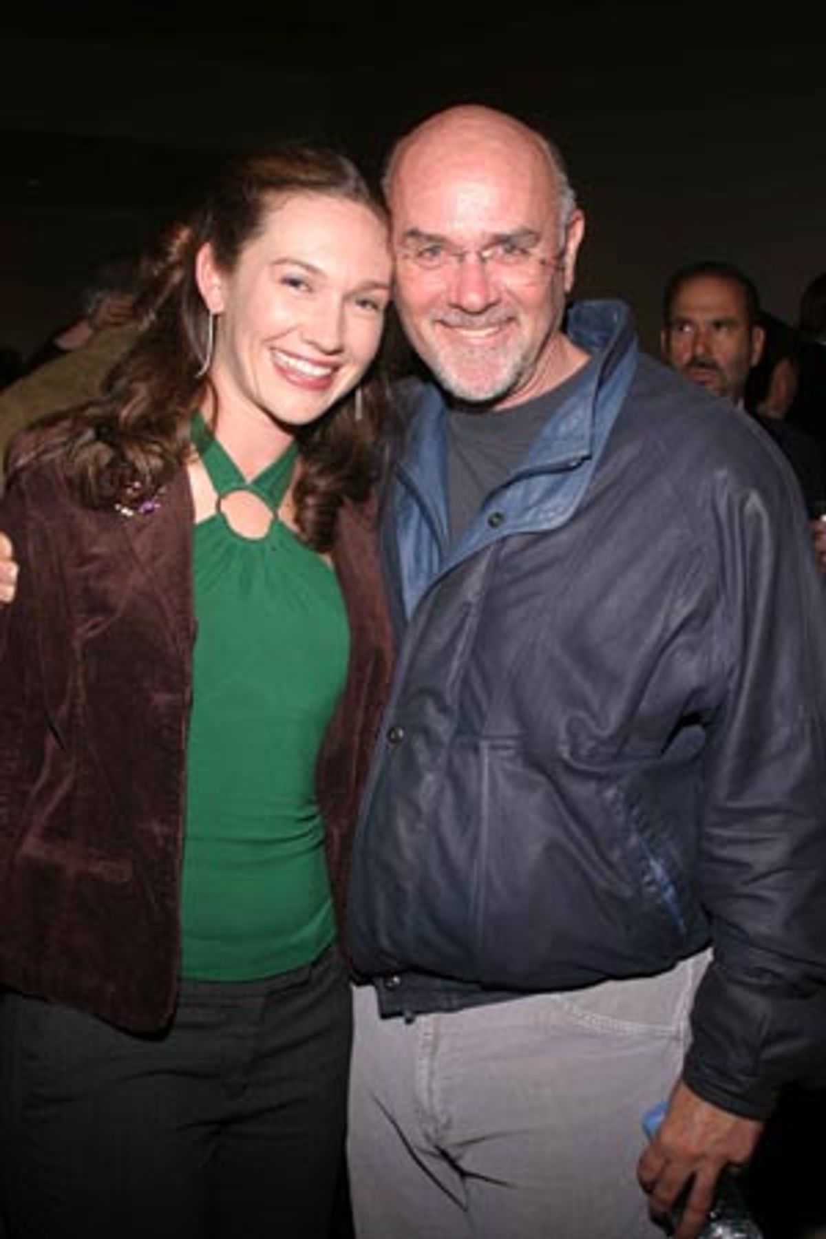 Sarah Lowe (grand-daughter of Ruby Keeler) and her proud father  at 