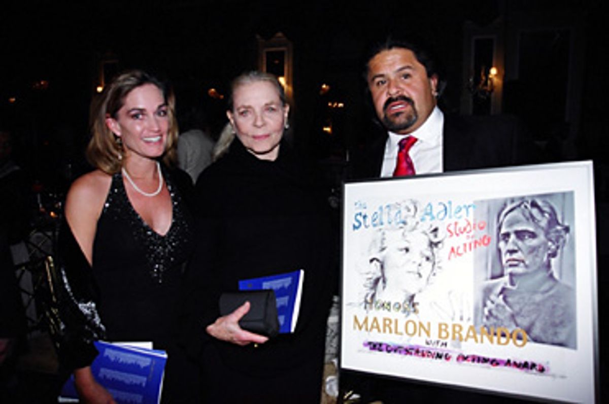 Karen Brando, Lauren Bacall and Miko Brando at 