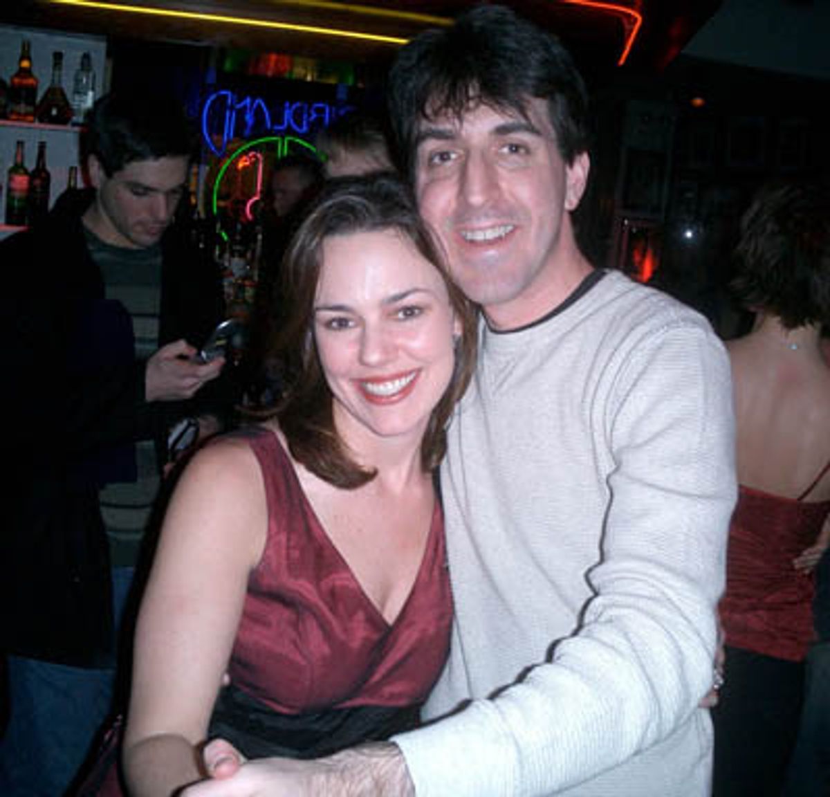 Georgia Stitt and husband Jason Robert Brown at 