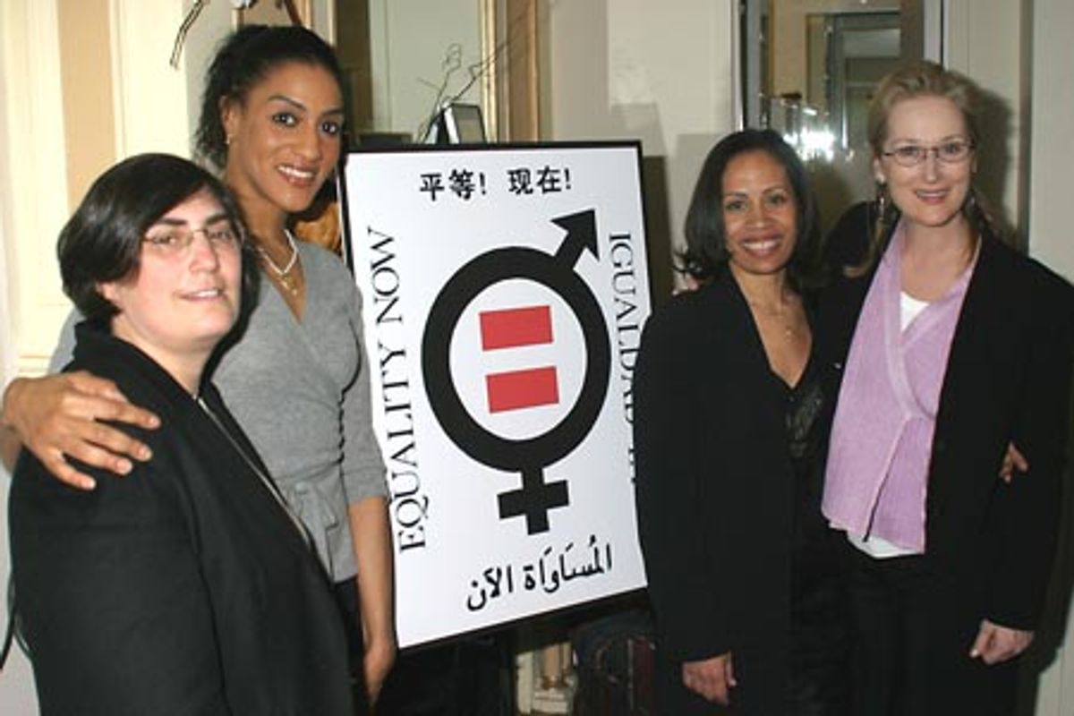 Jessica Neuwirth, Sarah Jones, Taina Bien-AimÃ©, and Meryl Streep at 