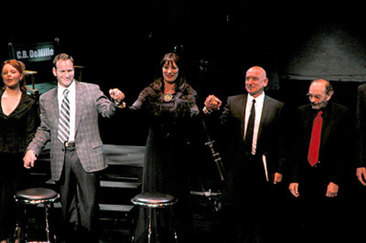 L to R: Lauren Ambrose, Patrick Wilson, Angelica Huston, Sir Ben Kingsley, Stanley Donen at 