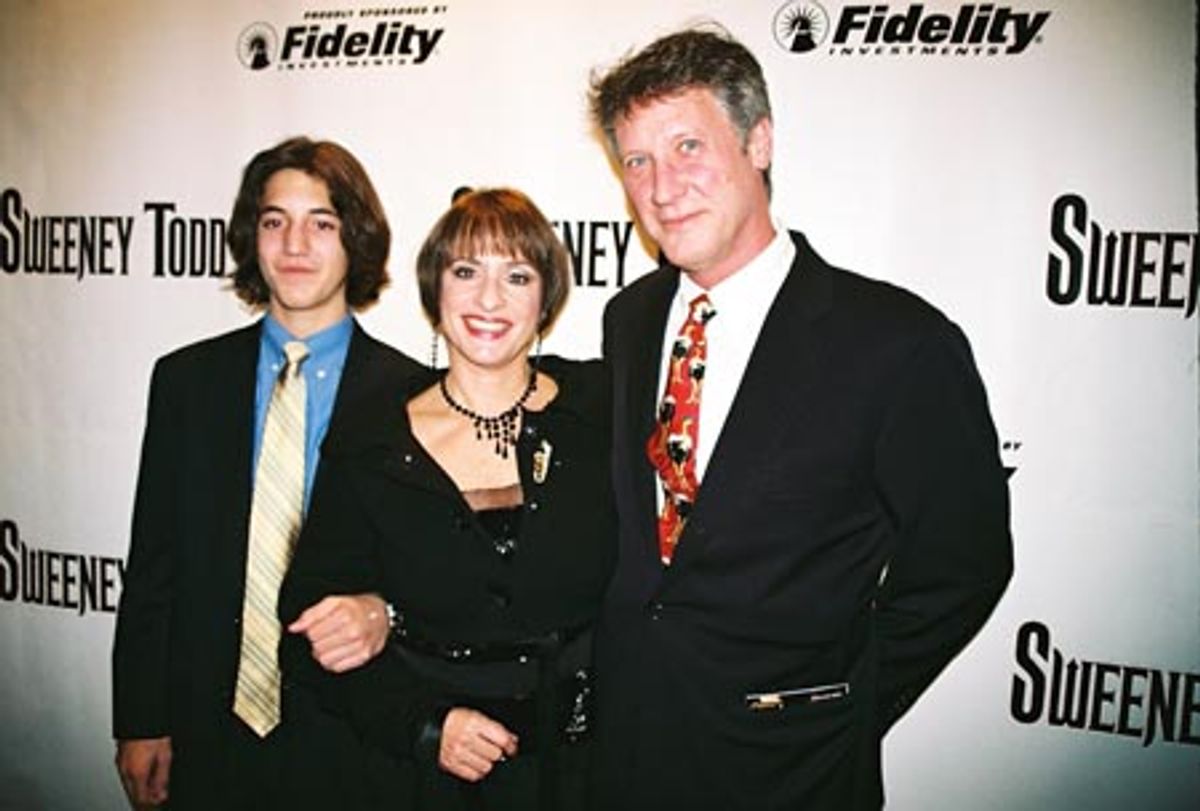 Patti LuPone (Mrs. Lovett) with Husband Matt Johnston and son Josh at 