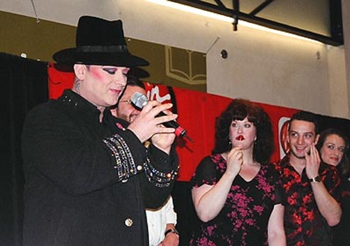 Boy George and the Taboo cast at the close of the performance at 