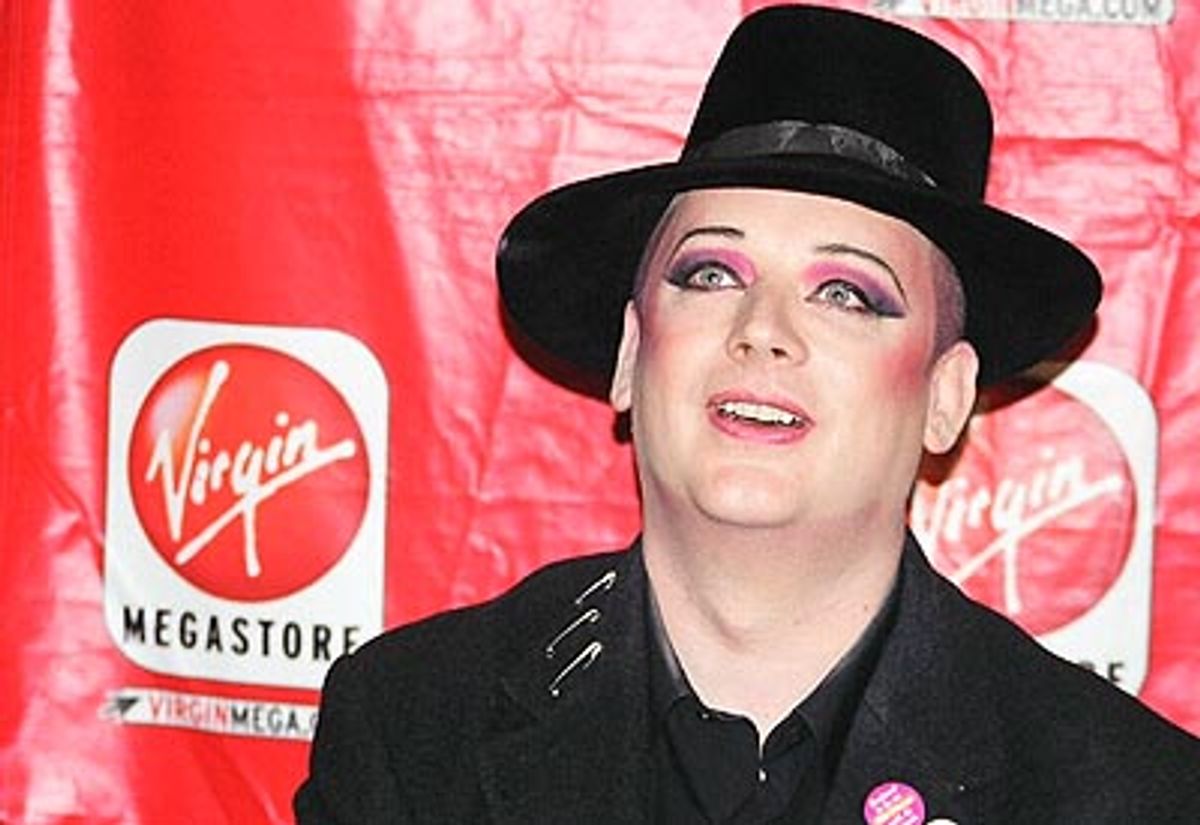 Boy George greeting fans... at 