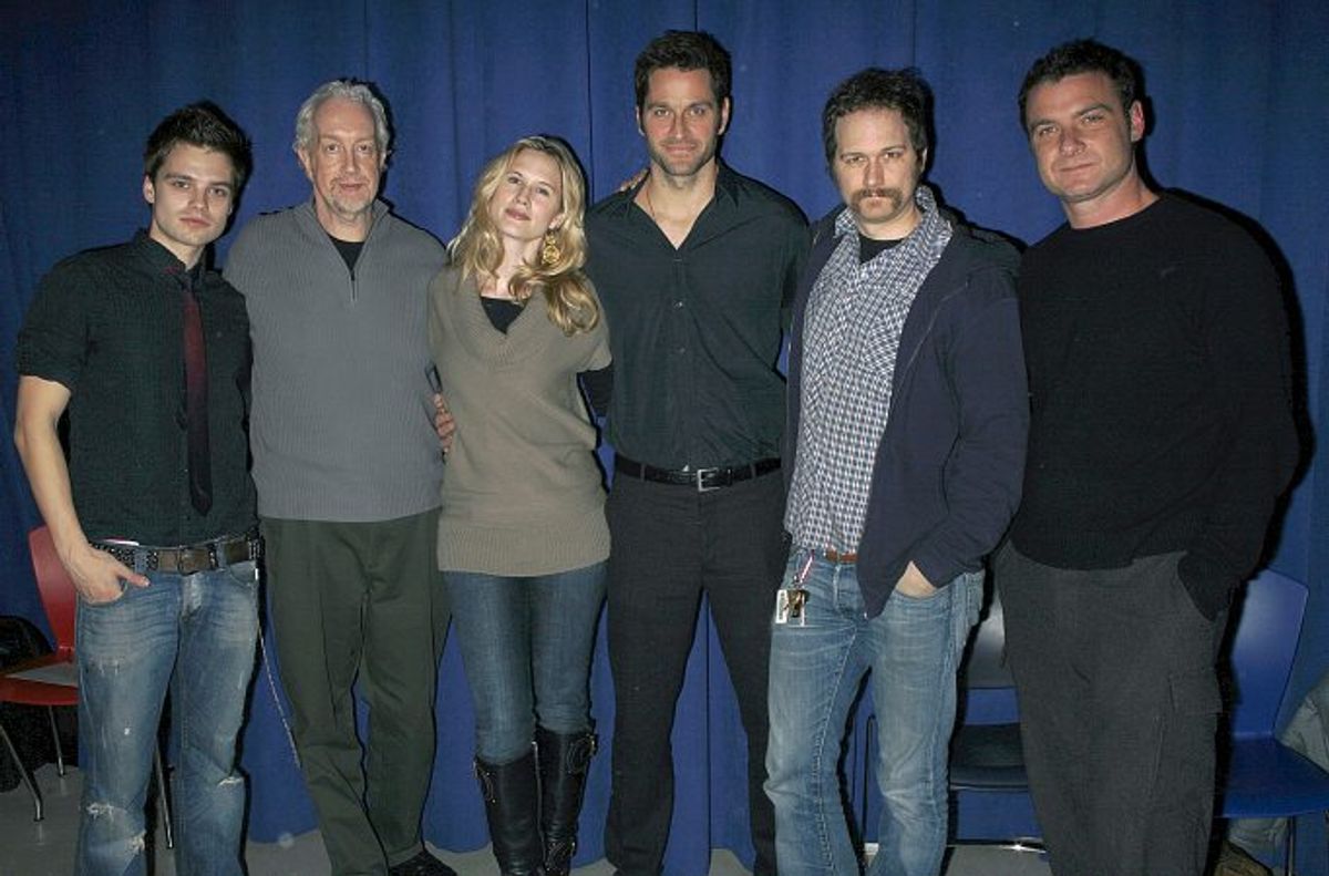 Sebastian Stan, Robert Falls (Director), Stephanie March, Peter Hermann, Erik Kensen & Liev Schreiber at 