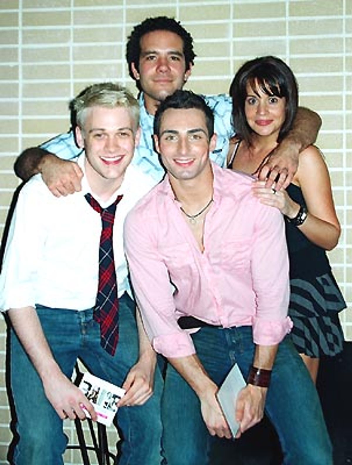 The cast and Scott pose for the BroadwayWorld cameras...
 at 