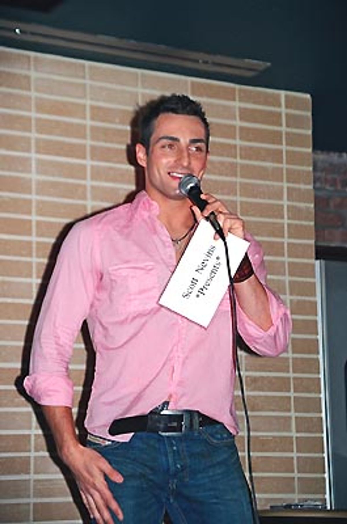 Scott introducing the cast of BARE... at 