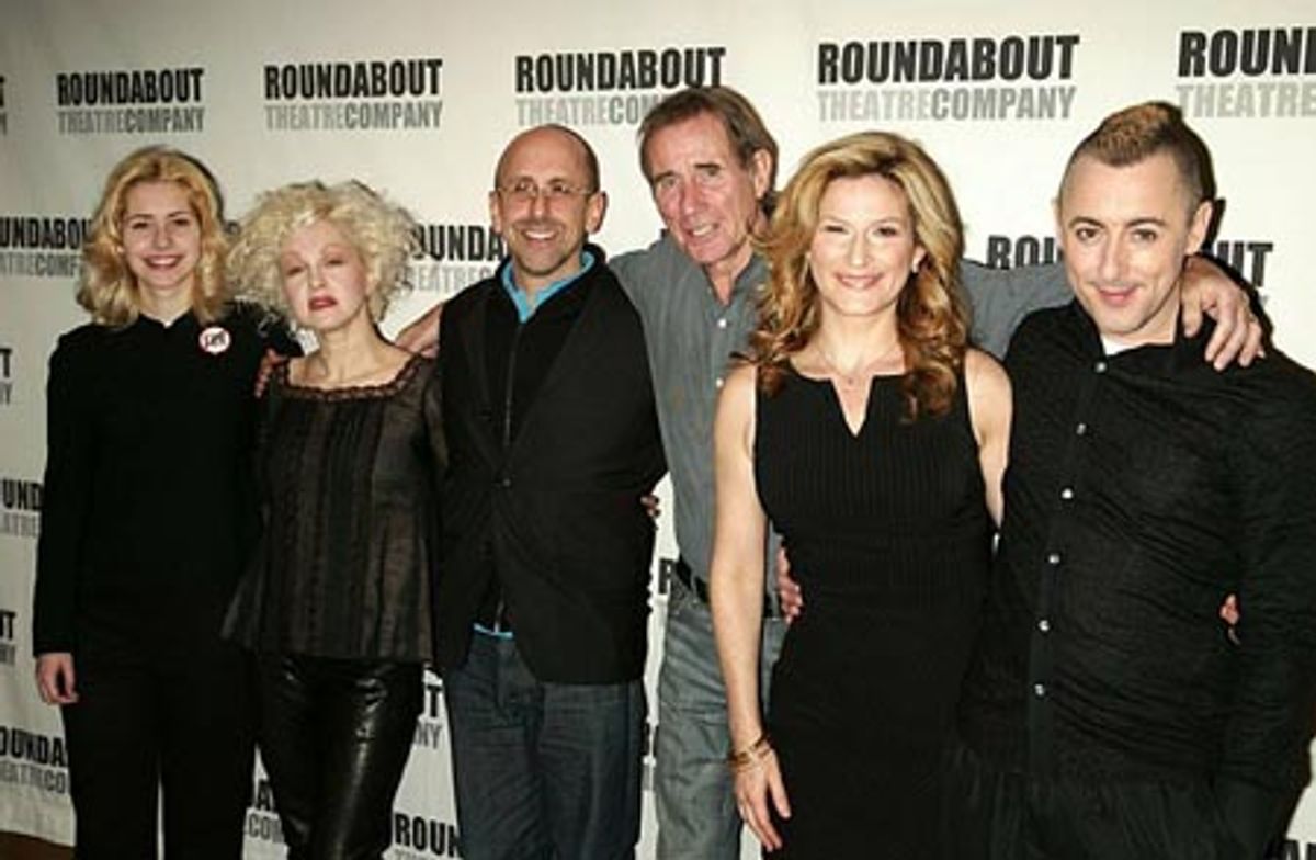 Nellie McKay, Cyndi Lauper,Scott Elliott (Director), Jim Dale, Ana Gasteyer and Alan Cumming  at 
