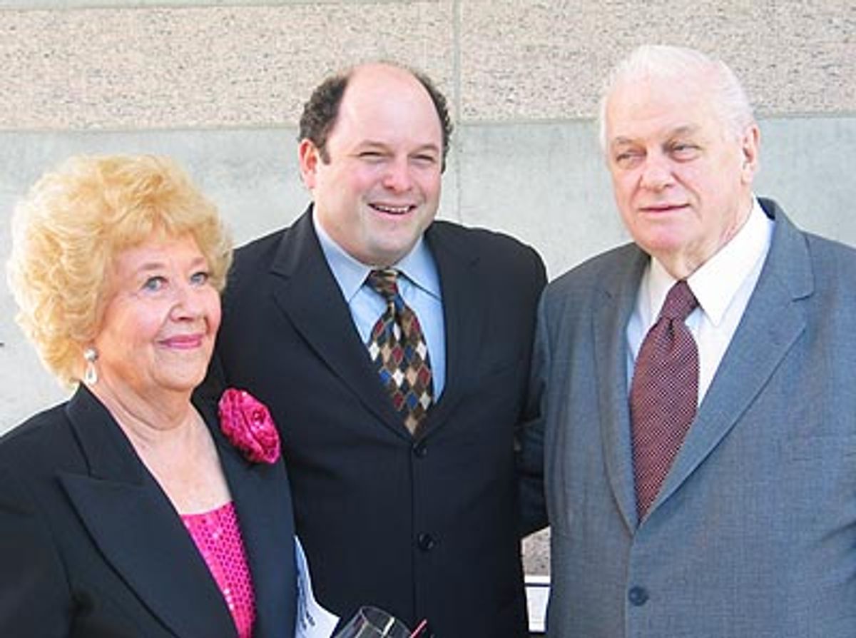 Charlotte Rae, Jason Alexander and Charles Durning at 