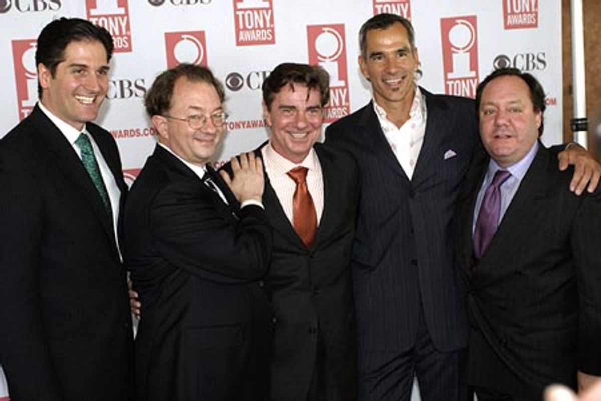 Nick Scandalios, William Ivey Long, Gary Beach, Jerry Mitchell, and James L. Nederlander at 