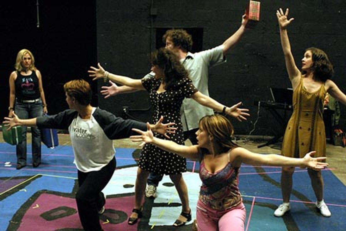 Orfeh walks in on the cast in tableau  at 