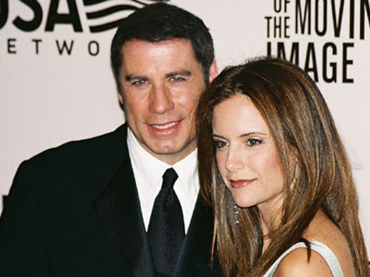 John Travolta and wife Kelly Preston at 