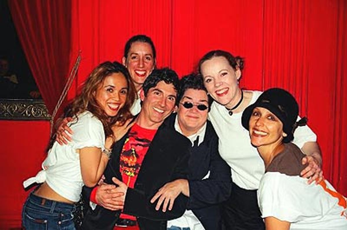 James Lecesne and Lea Delaria, center, with The Trevor Project volunteers  at 