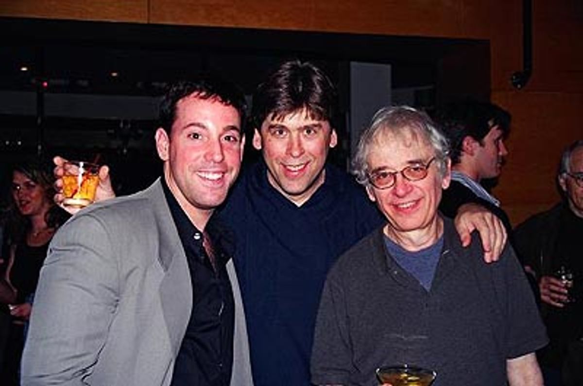 Steve Sendor, John Cook (Playwright - Upcoming 'Endangered'), Austin Pendleton (Company Member & Director of 'Endagered').  at 