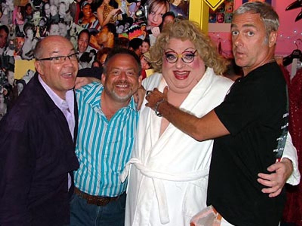 Jack O'Brien (director), Marc Shaiman and Scott Wittman (music and lyrics)
congratulate Bruce on a fantastic run at 