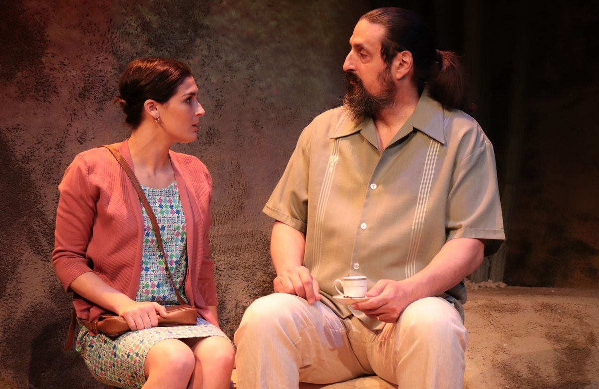Natalie Llerena and Thom Rivera in a scene from NOWHERE ON THE BORDER. Photo by Brian M. Cole.