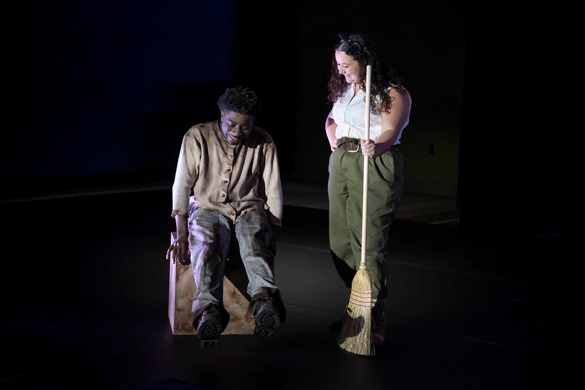 JaVonte Gowdy and Emma Robinson in The Diviners at Shelton State Community College. 