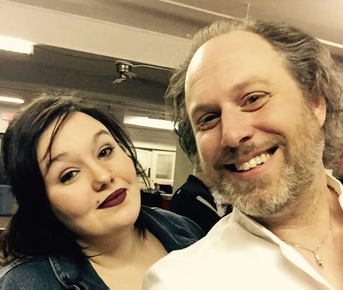 Emily Lamarre as Linda & Ed. Emily Lamarre as Linda & Ed.