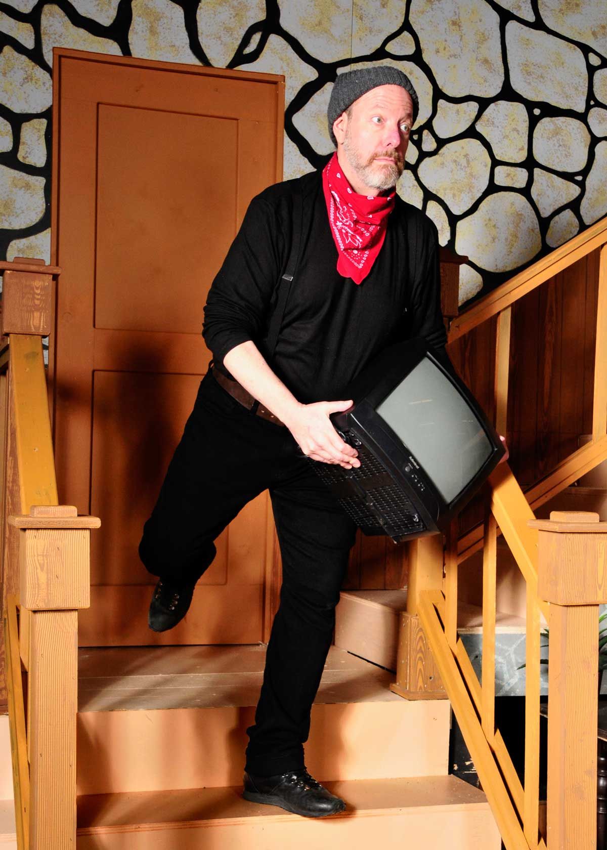 Grant Byington as Selsdon in the comedy Noises Off playing at Lakewood Theatre Company, 368 S. State Street, Lake Oswego, OR 97034, February 28 - April 6, 2025. Photo by Triumph Photography. Grant Byington as Selsdon in the comedy Noises Off playing at Lakewood Theatre Company, 368 S. State Street, Lake Oswego, OR 97034, February 28 - April 6, 2025. Photo by Triumph Photography.