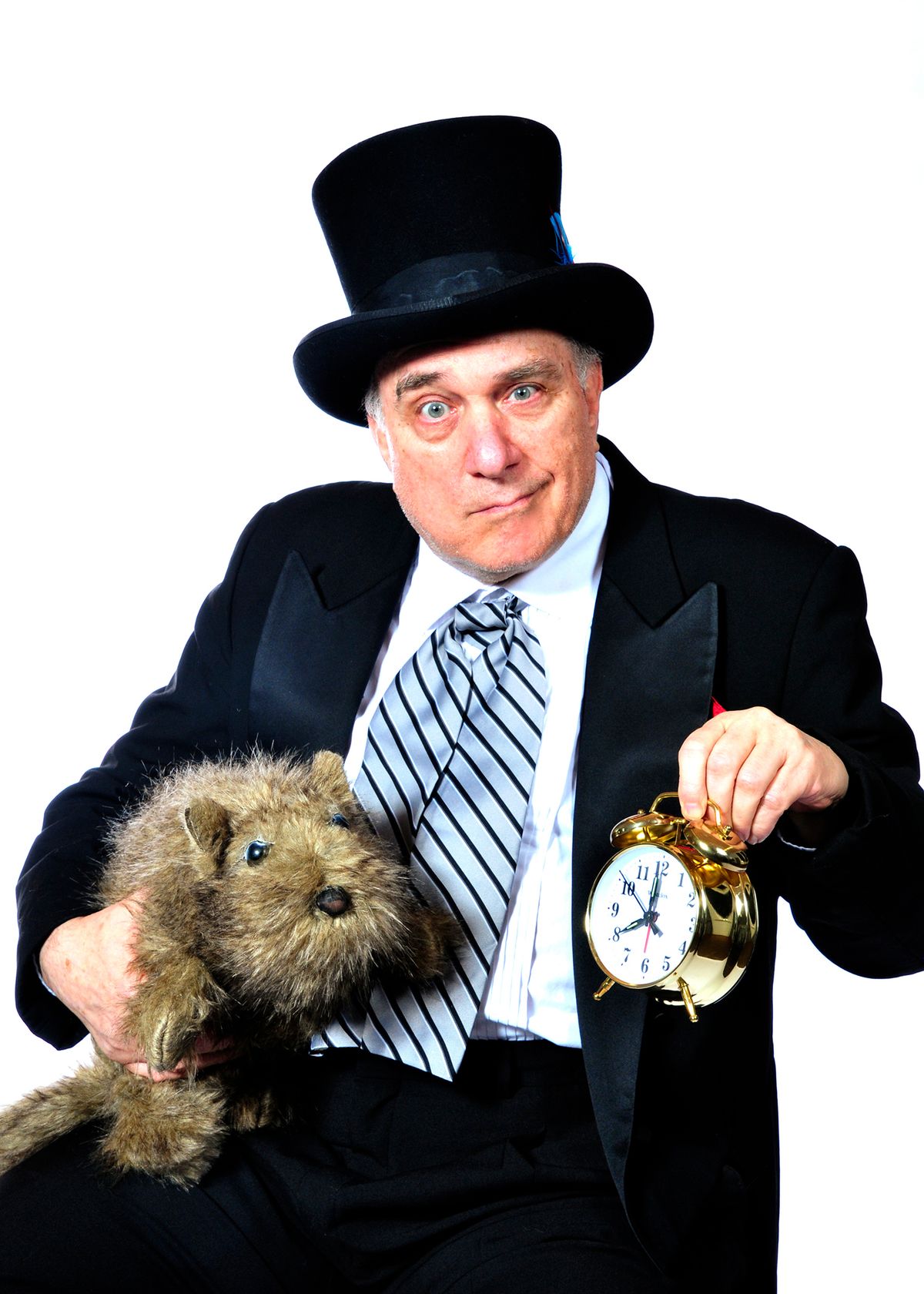 Mark Pierce as a Punxsutawney official, in the musical comedy Groundhog Day: The Musical playing at Lakewood Theatre Company, 368 S. State Street, Lake Oswego, OR 97034, April 25 - June 8, 2025. Photo