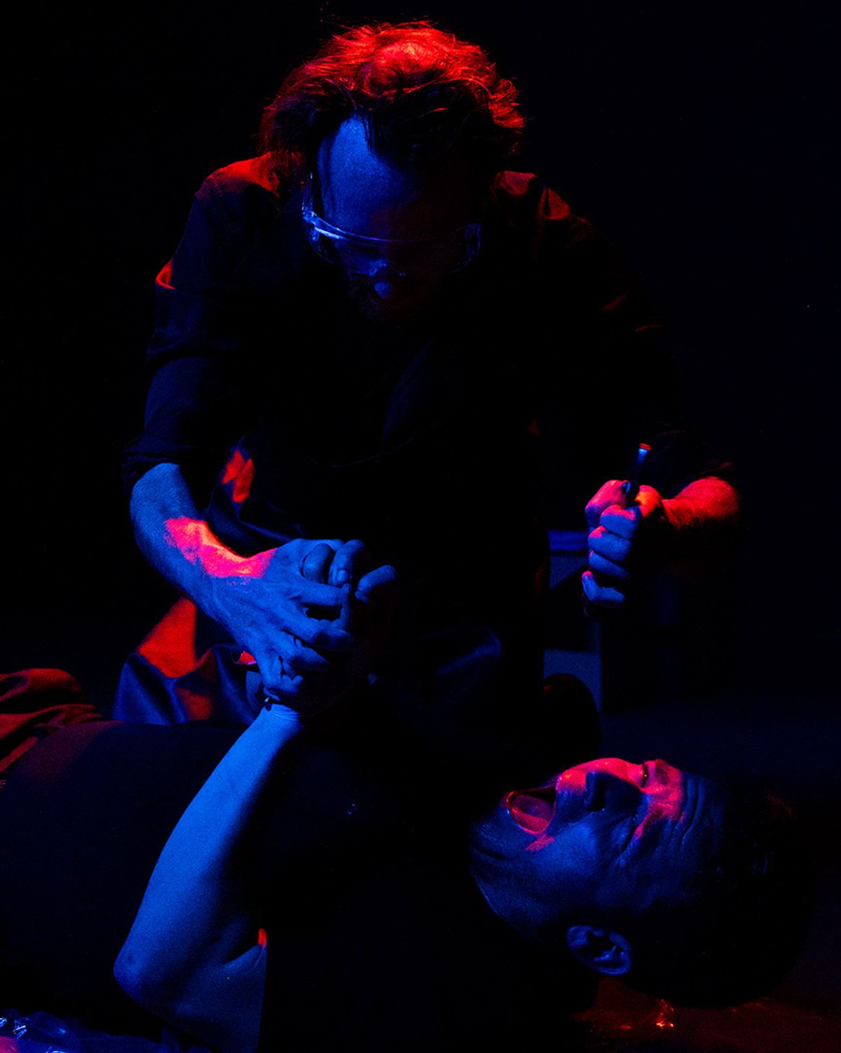 Jonny Taylor & Cody Dupree in the horror/thriller Blood Moon. Photo by Travis Land Jonny Taylor & Cody Dupree in the horror/thriller Blood Moon. Photo by Travis Land