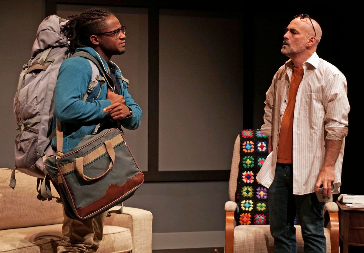 Jay Mack and Mark Rubin in THE LIFESPAN OF A FACT. Jay Mack and Mark Rubin in THE LIFESPAN OF A FACT.