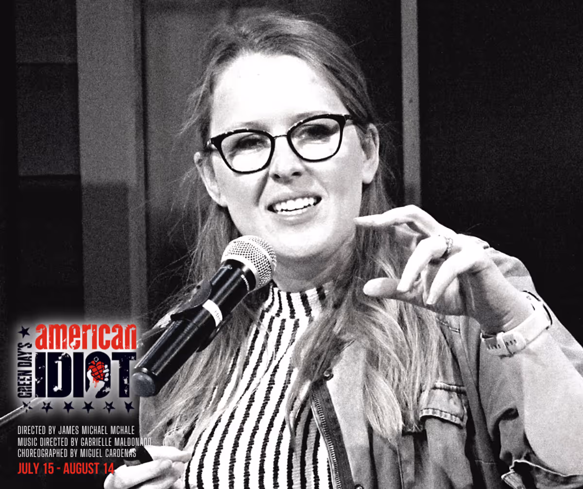 Scenic Designer Ktistin Campbell at the "Green Day's American Idiot" Design Preview Party on June 6, 2022. 
