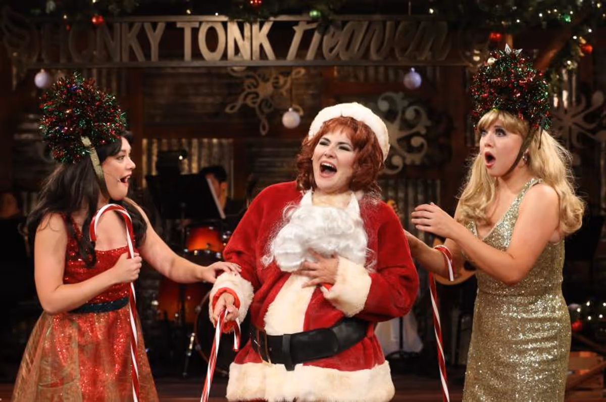 Kelley Peters, Chelsea Ryan McCurdy, and Holland Vavra in THE HONKY TONK ANGELS HOLIDAY SPECTACULAR by Ted Swindley. Photo credit: Jon Shapley/Houston Chronicle Kelley Peters, Chelsea Ryan McCurdy, and Holland Vavra in THE HONKY TONK ANGELS HOLIDAY SPECTACULAR by Ted Swindley. Photo credit: Jon Shapley/Houston Chronicle