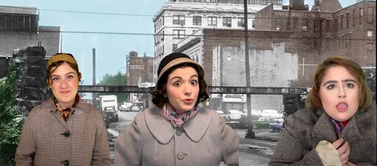 From left to right: Michelle Shapiro as Frances, Alexis Reda as Olive, Bella D'Ottavio as Helen