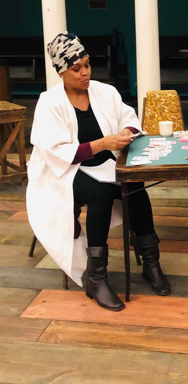 Actor Keenan Ramos (Floyd) rehearsing for Seven Guitars at the MET. 4