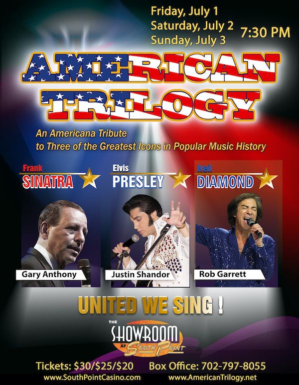 Promotional Photo of AMERICAN TRILOGY ('Sinatra', 'Presley', Diamond') 1