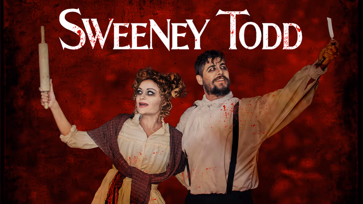 Tania Nelson as mrs. Lovette and Paul Kehler as Sweeney Todd Tania Nelson as mrs. Lovette and Paul Kehler as Sweeney Todd