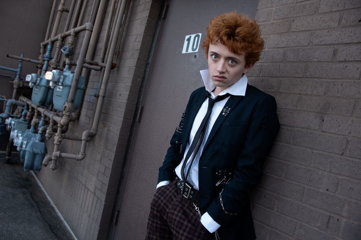 Brayden Lawrence as Johnny Rotten in Lipstick Traces. Photograph by Jason Johnson-Spinos. Brayden Lawrence as Johnny Rotten in Lipstick Traces. Photograph by Jason Johnson-Spinos.