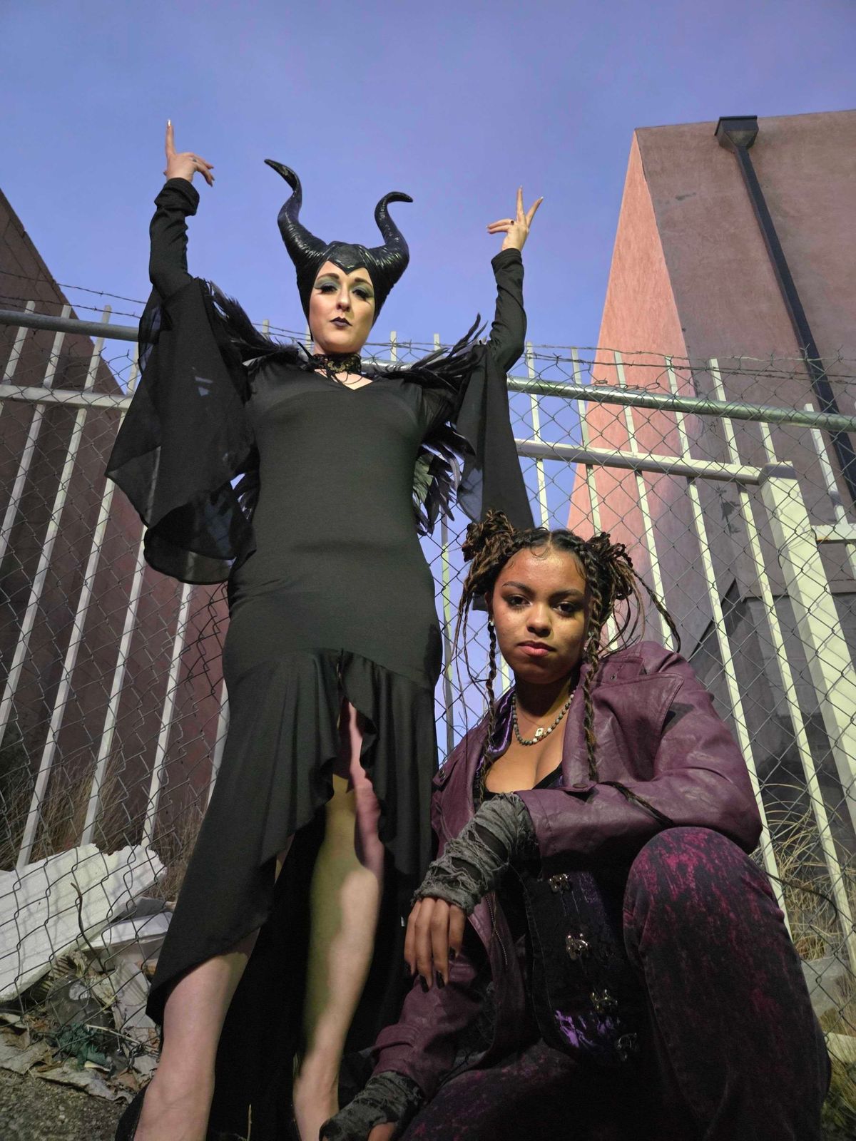 Xandra Michele as Maleficent and Marley Crump as Mal