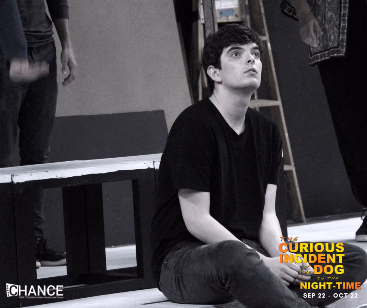 Behind the scenes at the Designer Run for The Curious Incident of the Dog in the Night-Time at Chance Theater. 