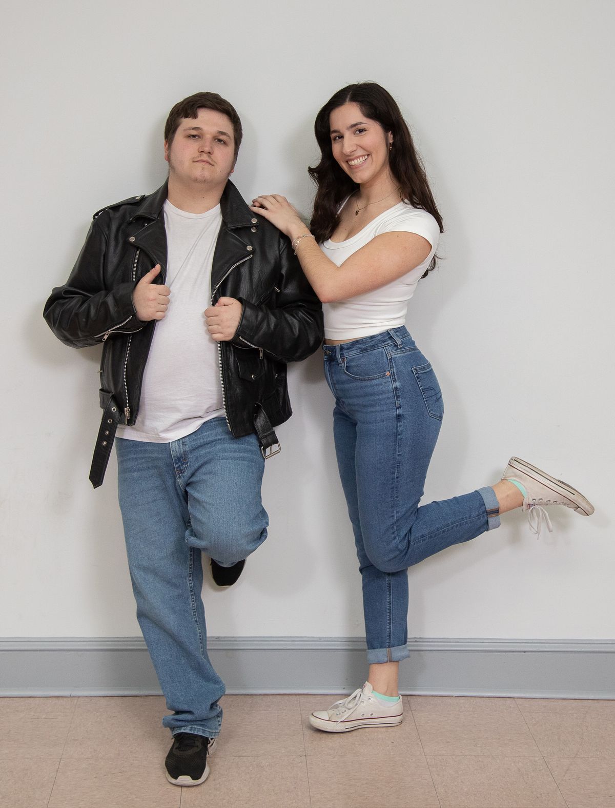 After Ariel (right, Kaleigh Coyle of Lawrence Township, NJ), sets her sights on the new-kid Ren, her roughneck boyfriend Chuck (left, Daniel Lobron of Newtown) and his gang of friends, tries to sabota After Ariel (right, Kaleigh Coyle of Lawrence Township, NJ), sets her sights on the new-kid Ren, her roughneck boyfriend Chuck (left, Daniel Lobron of Newtown) and his gang of friends, tries to sabota