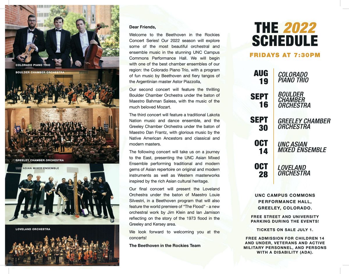 Beethoven in the Rockies: Concert Series (BITR) Official 2022 Brochure, pg. 2. Beethoven in the Rockies: Concert Series (BITR) Official 2022 Brochure, pg. 2.