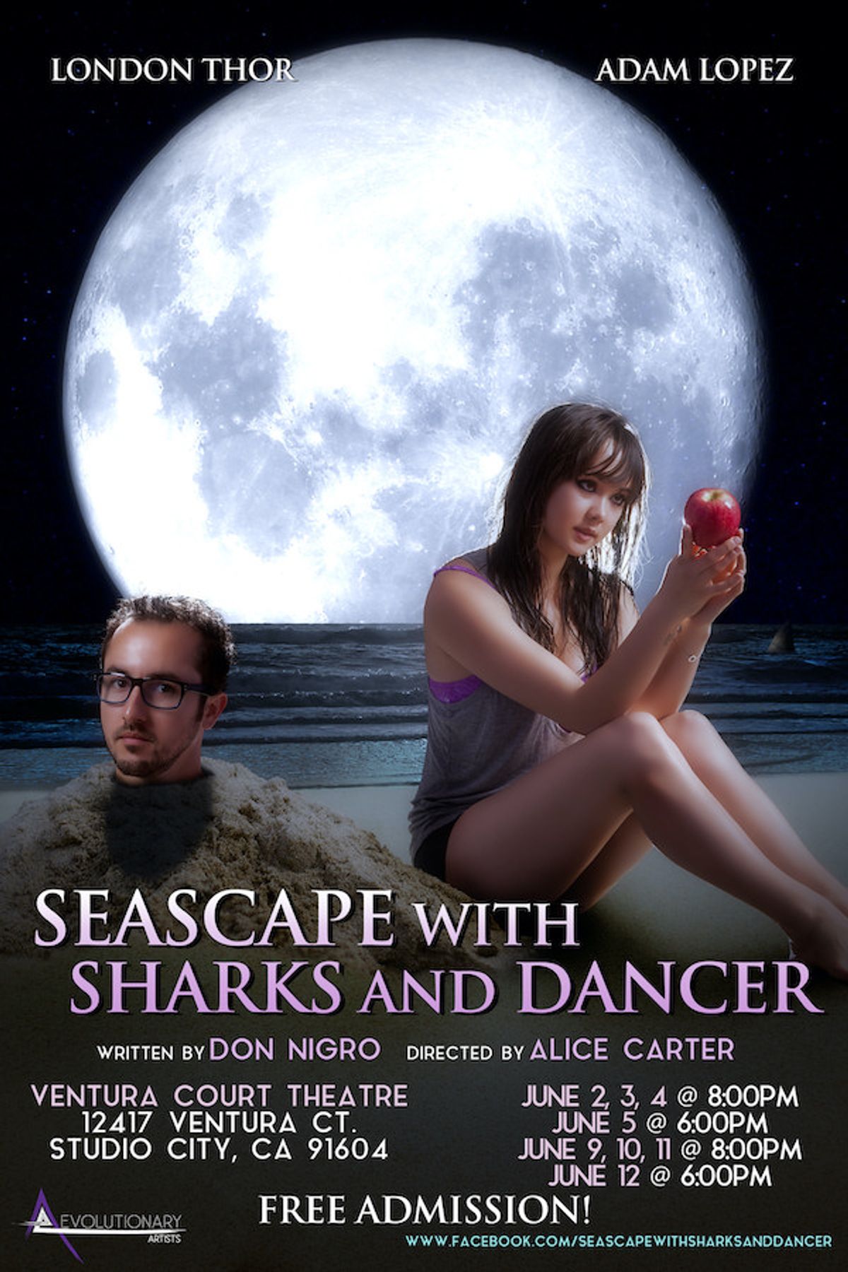 Seascape with Sharks and Dancer - Starring London Thor & Adam Lopez Seascape with Sharks and Dancer - Starring London Thor & Adam Lopez