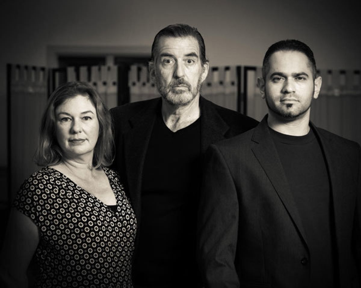 The cast of "Speed-the-Plow" at Brookfield Theatre (photo by Peter Lerman)