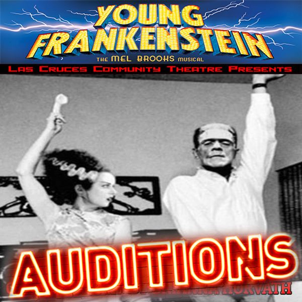 SUNDAY, Feb 10th, 2019 from 6 PM to 9 PM MST ?We will begin with INDIVIDUAL vocal auditions. Please prepare 60 seconds of a song (or less) in the contemporary Broadway style. You may bring in a device on which to play your music, but an accompanist will be provided. ?Please come dressed to move around and dance. After everyone has sung, there will be a dance audition in which everyone will be taught a simple combination to be performed in a group. The dance audition will be followed by cold readings from the script. NOTE: If callbacks are needed, you will be contacted and invited to audition again from 6-9 pm MST on Mon. Feb. 11th, 2019 Las Cruces Community Theatre is located at: 313 N. Main St., Las Cruces, New Mexico 88001 *Auditions from 10 am - 1 pm Saturday, Feb. 9 at 313 N. Main St. are for FIRST TIME/NERVOUS AUDITIONERS only! 1