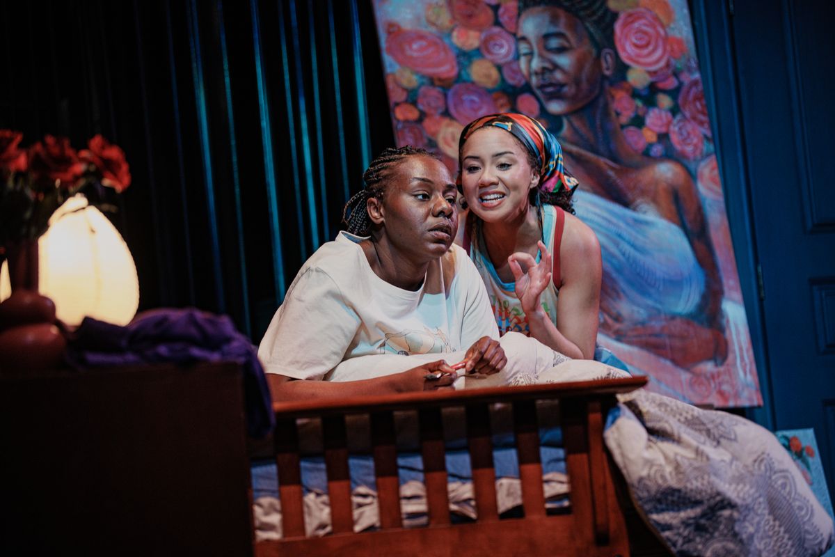 Abigail C. Onwunali and Valyn Lyric Turner in The Huntington?s production of Mfoniso Udofia?s The Grove, directed by Awoye Timpo; photo by Marc J. Franklin. Running February 7 ? March 9, 2025 at the C Abigail C. Onwunali and Valyn Lyric Turner in The Huntington?s production of Mfoniso Udofia?s The Grove, directed by Awoye Timpo; photo by Marc J. Franklin. Running February 7 ? March 9, 2025 at the C