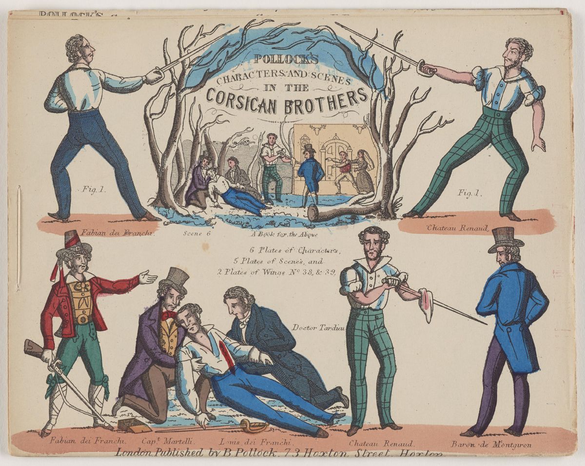 Original Playbill for The Corsican Brothers or the Fatal Duel.