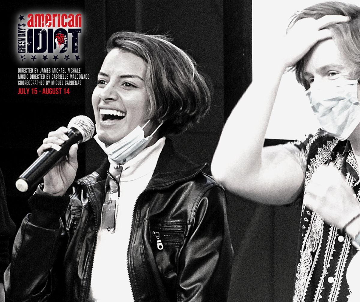 Sophia Barajas and Christopher Diem at the "Green Day's American Idiot" Design Preview Party on June 6, 2022. 